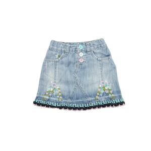 Baby GAP Embroidered Denim Skirt Toddler 3 Years